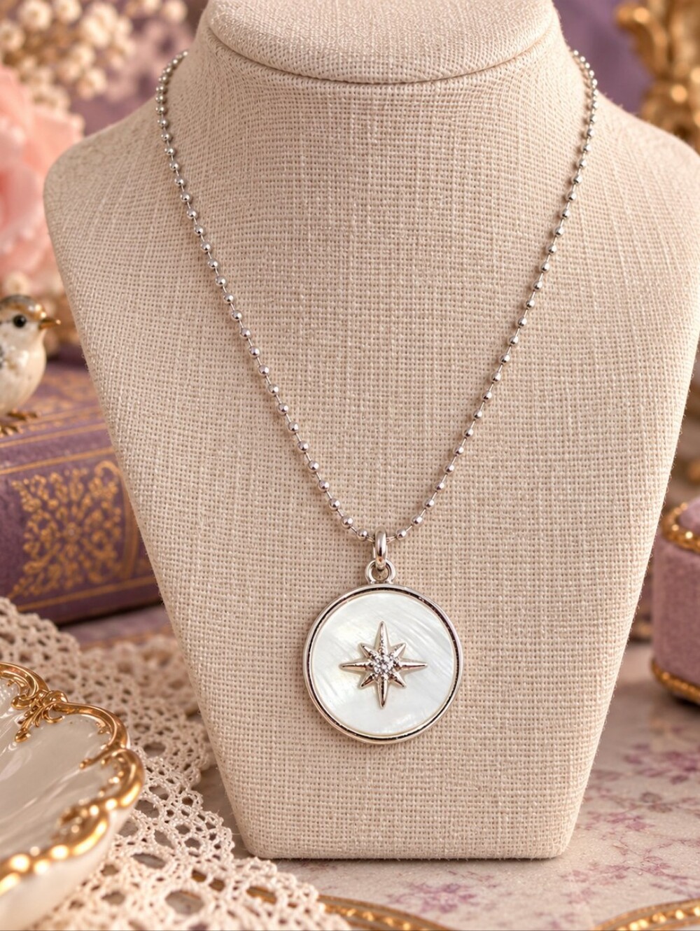 Silver Icing 10th Anniversary Exclusive Starburst Necklace – 21”